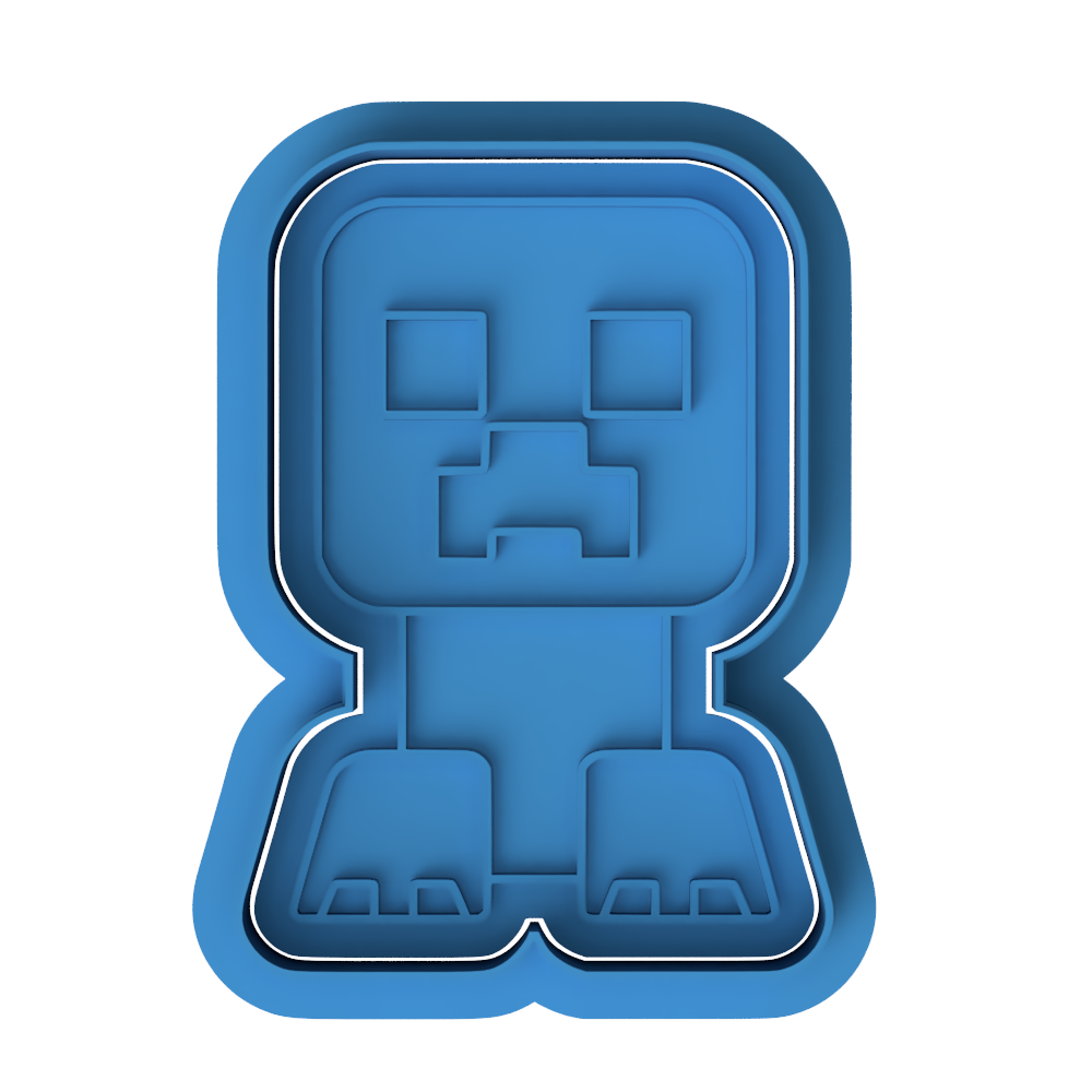 Minecraft Creeper Cookie Cutter and Embosser Stamp Set | Blocky Enemy, Gamer