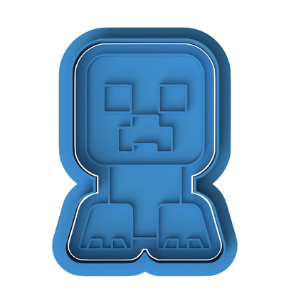 Minecraft Creeper Cookie Cutter and Embosser Stamp Set | Blocky Enemy, Gamer