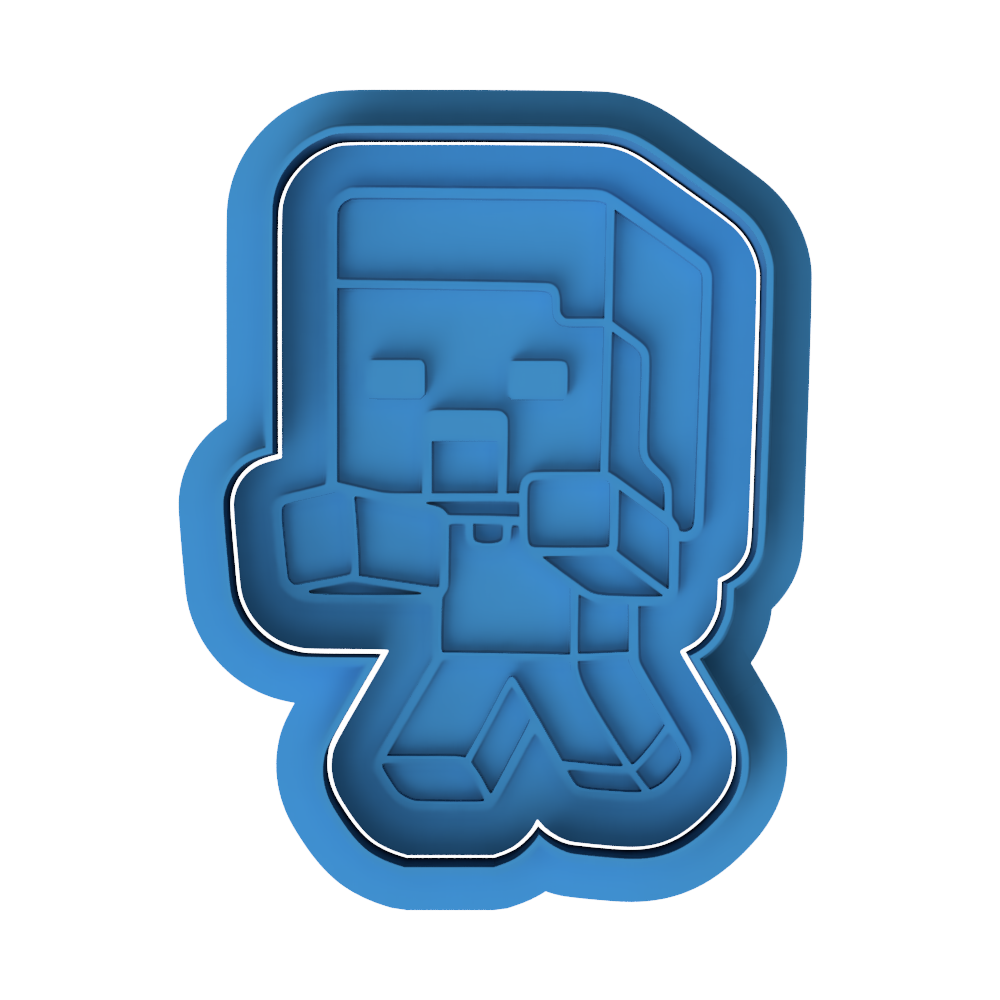 Minecraft Zombie Enemy Cookie Cutter and Embosser Stamp Set | Blocky Gamer, Monster