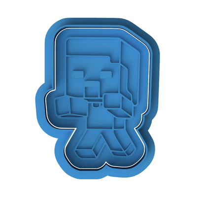 Minecraft Zombie Enemy Cookie Cutter and Embosser Stamp Set | Blocky Gamer, Monster