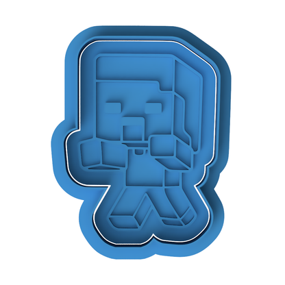 Minecraft Zombie Enemy Cookie Cutter and Embosser Stamp Set | Blocky Gamer, Monster
