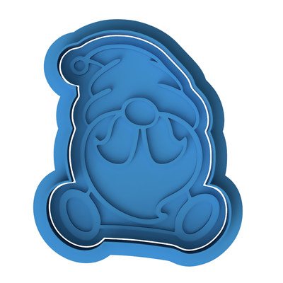 Santa Gnome Cookie Cutter & Embosser Christmas
