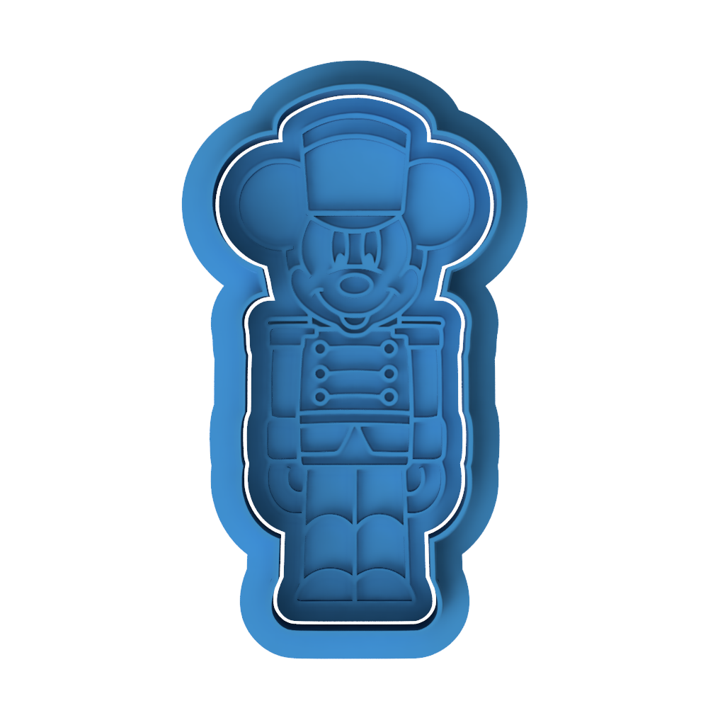 Mickey Mouse Nutcracker Cookie Cutter & Embosser – Christmas Toy Soldier Design