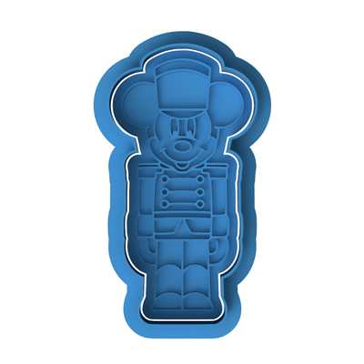 Mickey Mouse Nutcracker Cookie Cutter & Embosser – Christmas Toy Soldier Design
