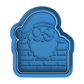 Santa in Chimney Cookie Cutter & Embosser – Christmas Cookie Design