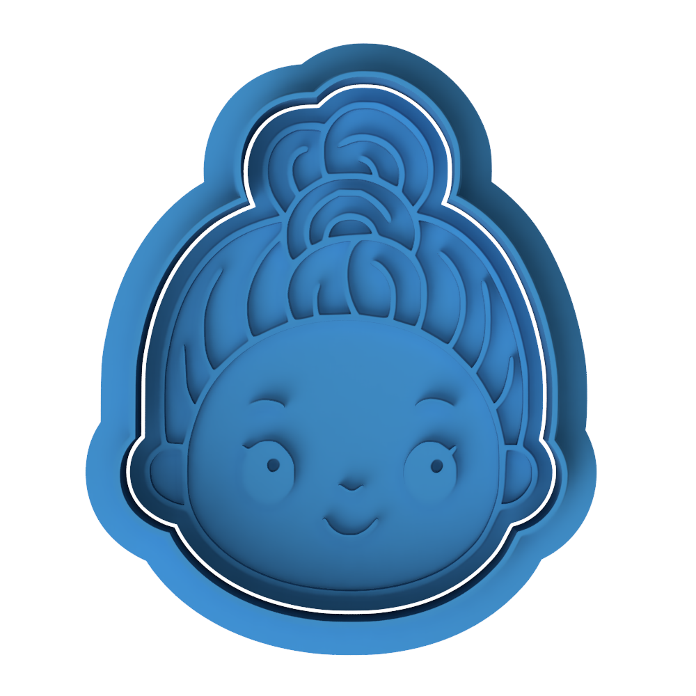 Demon Hunters Zoey Cookie Cutter & Embosser – Chibi Character Cookie Design