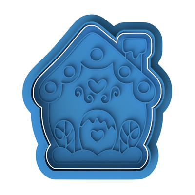 Gingerbread House Cookie Cutter & Embosser – Christmas Holiday Cookie Design