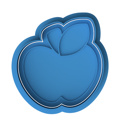 Apple with Leaves Cookie Cutter & Embosser Stamp (Teacher Gift & Back to School)