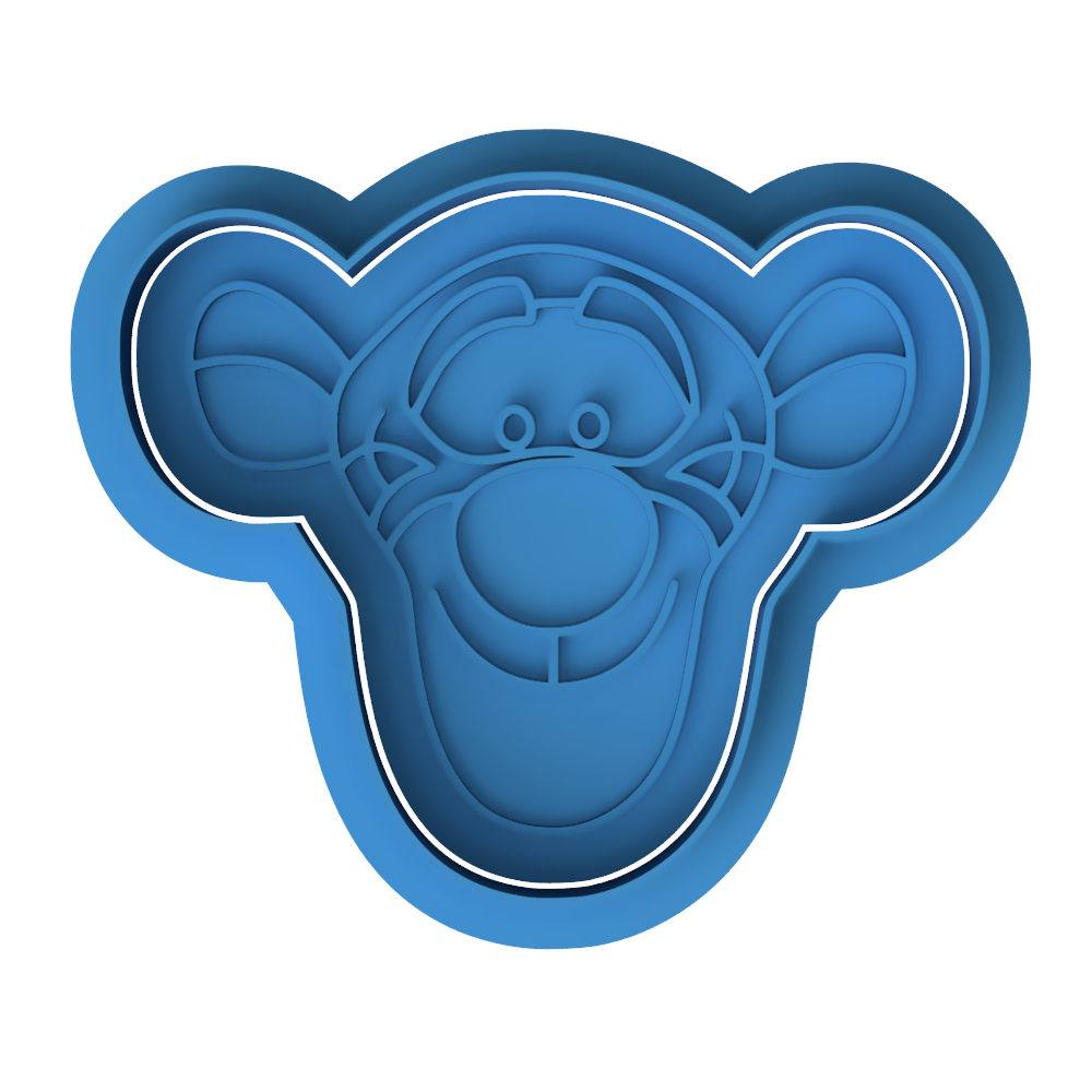 Bouncy Tiger (Tigger) Cookie Cutter & Embosser Stamp (Classic & Baby Shower)