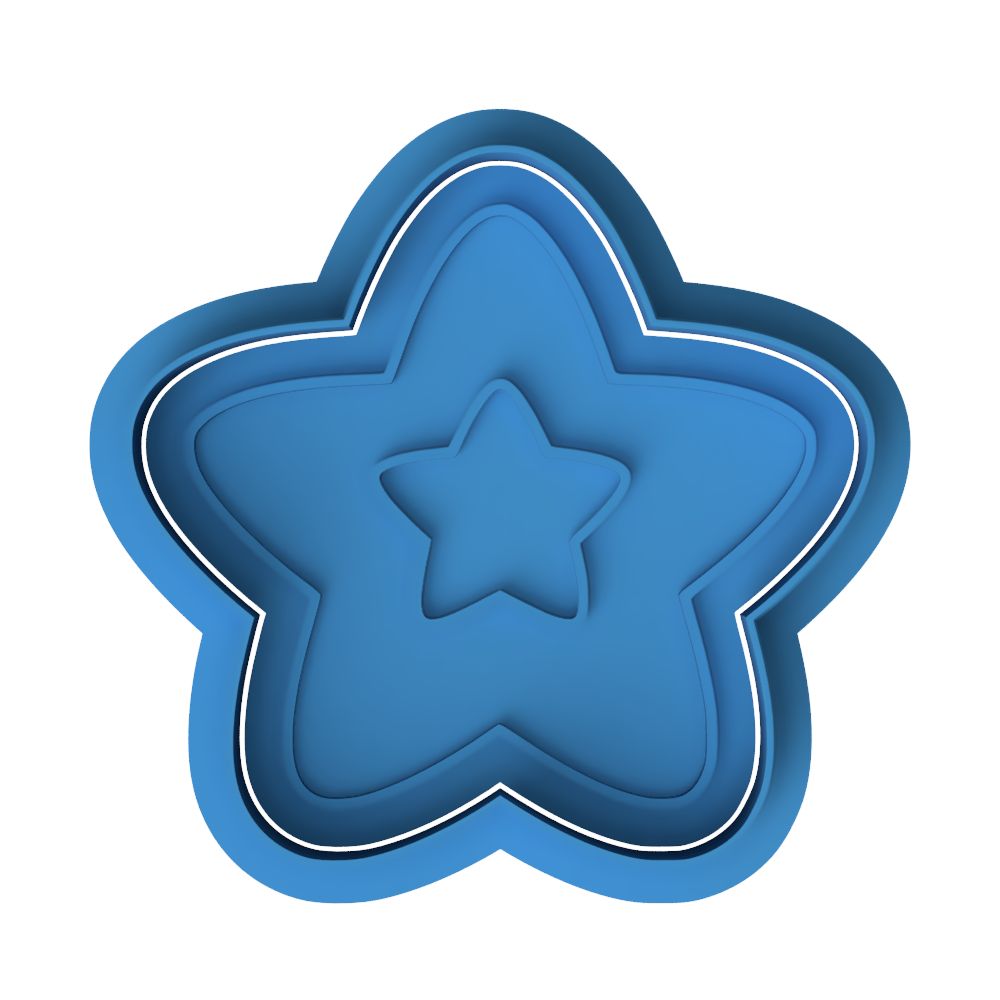 Cute Star Cookie Cutter and Embosser Set | Twinkle Twinkle Baby Shower Space Galaxy Cookie