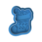Christmas Stocking Cookie Cutter and Embosser Set | Stuffed Stocking Santa Gift Baking