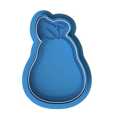 Cute Pear Fruit Cookie Cutter and Embosser Set | Perfect Pair Baby Shower Cookie