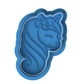 Unicorn Head with Bow Cookie Cutter & Embosser Stamp