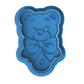 Baby Bear Rattle Cookie Cutter with Embosser – Teddy Bear with Bow