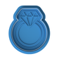 Engagement Ring Cookie Cutter with Embosser – Diamond Ring Bridal Shower Biscuit Stamp
