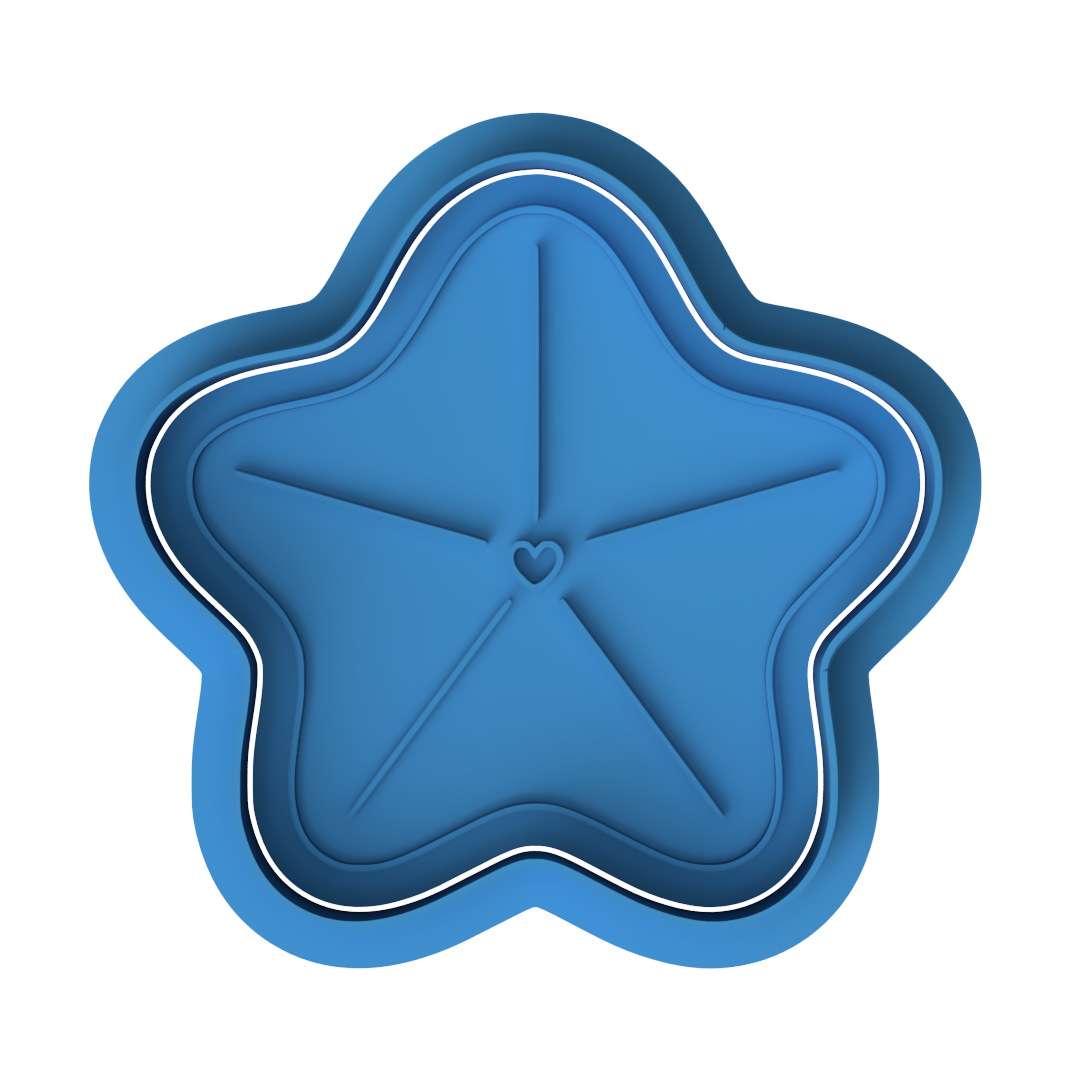 Starfish with Heart Cookie Cutter and Embosser Set – Under the Sea & Nautical Baking Tool