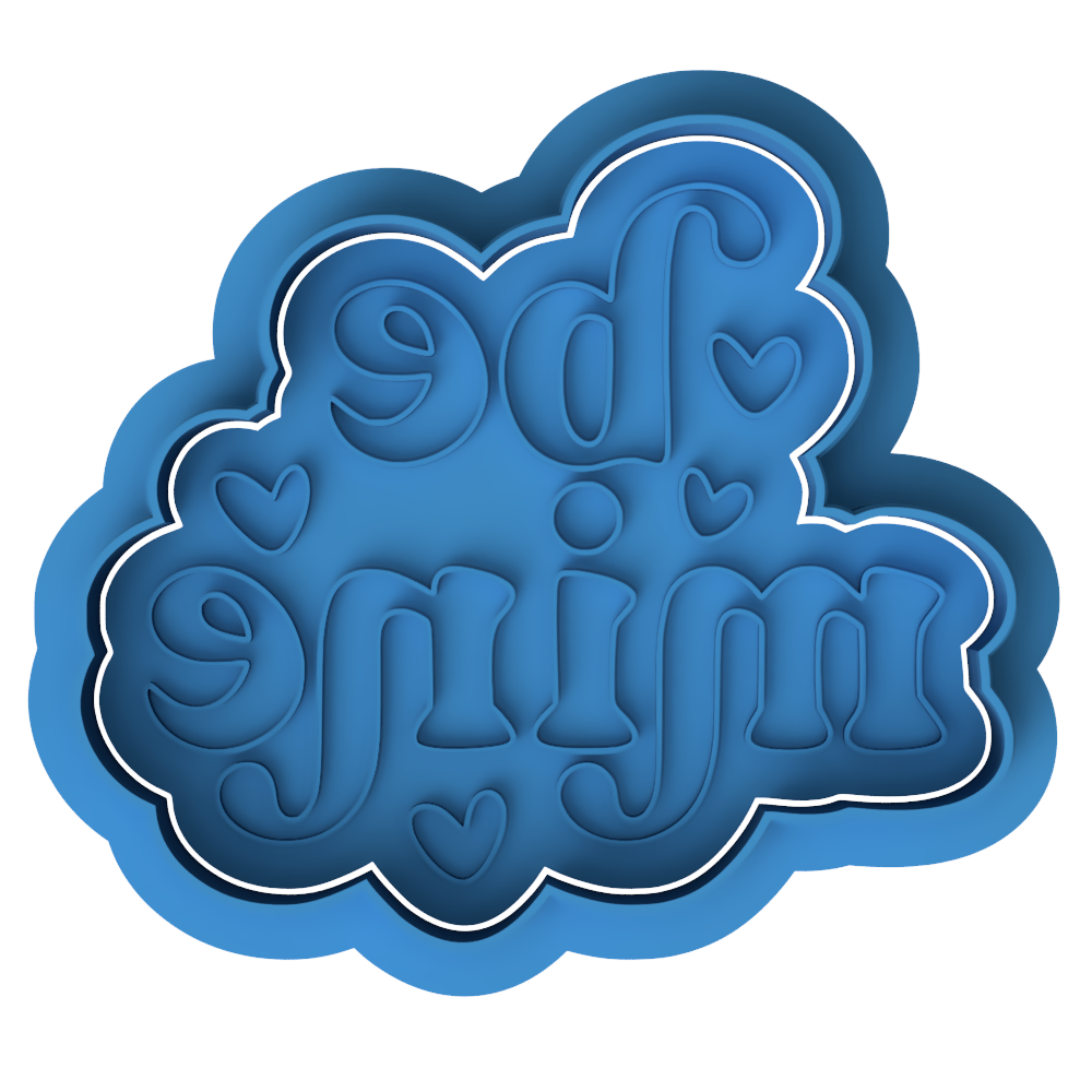 Be Mine Cookie Cutter and Embosser Stamp | Valentine's Day Quote, Retro Text, Romantic Gift