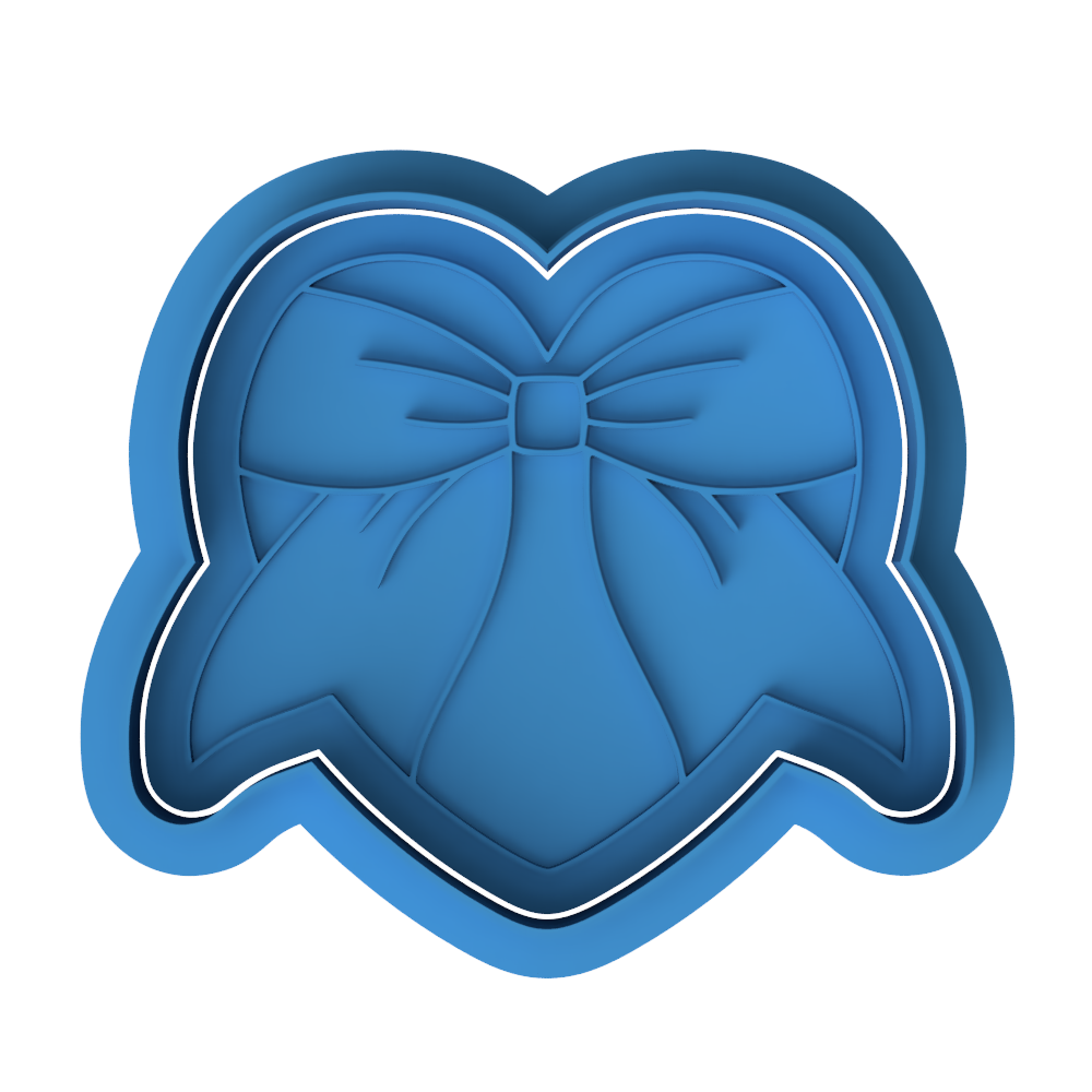 Heart Bow Ribbon Cookie Cutter and Embosser Stamp | Coquette Aesthetic, Valentine's Day, Cute Gift