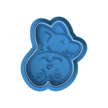 Cute Corgi Butt Cookie Cutter and Embosser Stamp | Funny Dog, Valentine's Heart