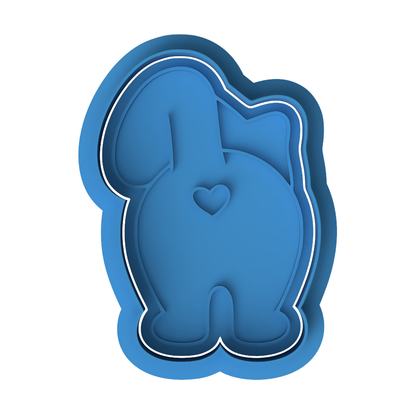 Cute Cat Butt Cookie Cutter and Embosser Stamp | Funny Kitten, Valentine's Heart