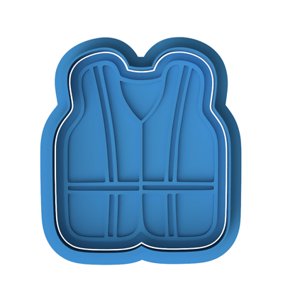 Construction Safety Vest Cookie Cutter and Embosser Stamp | Builder Uniform, Work Site Gear