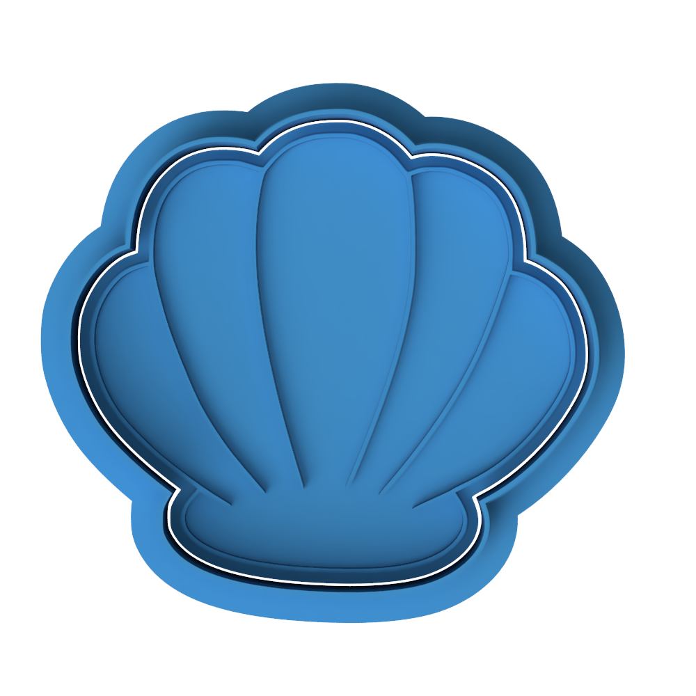 Cute Seashell Cookie Cutter and Embosser Stamp | Mermaid Party, Under the Sea