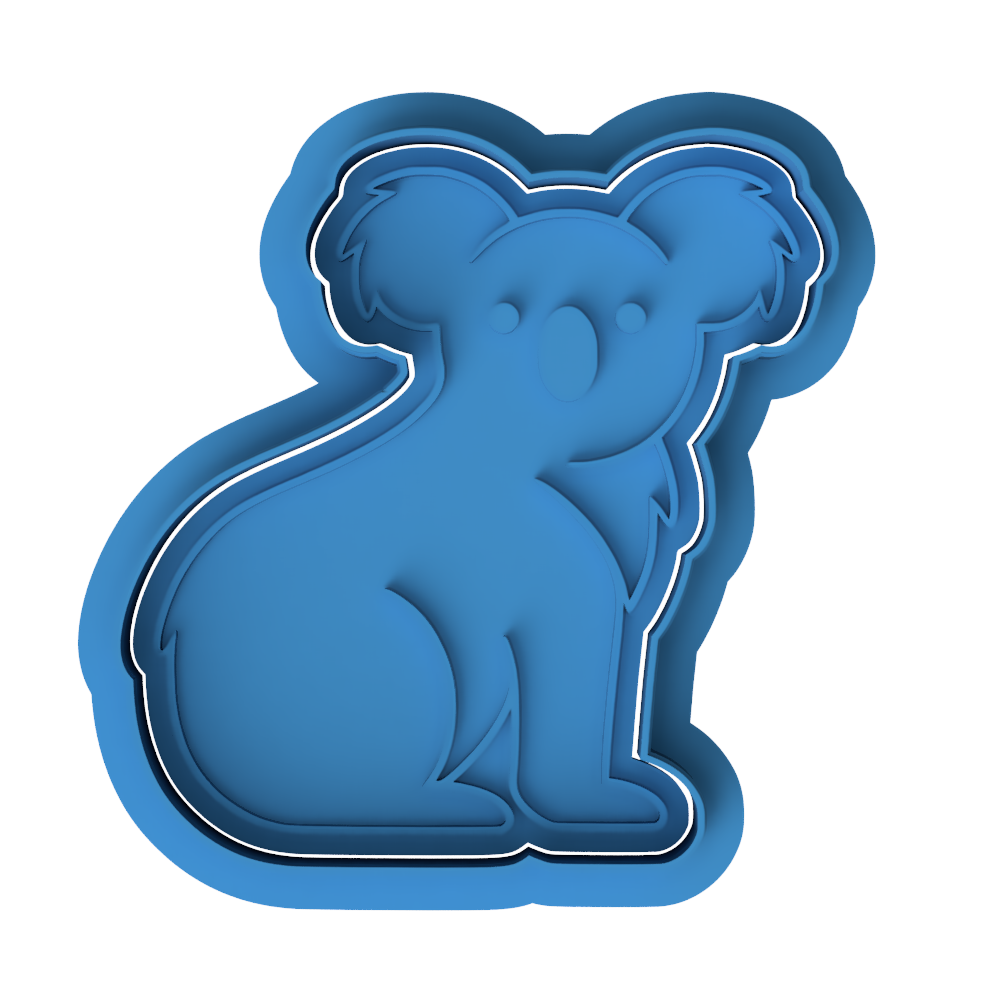 Cute Koala Cookie Cutter and Embosser Stamp | Australian Wildlife, Animal Party