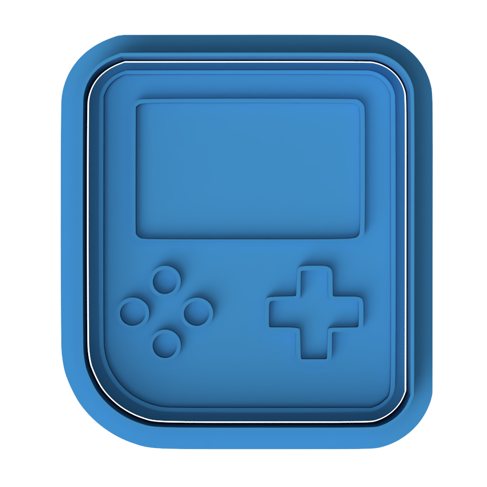 Retro Handheld Console Cookie Cutter and Embosser Stamp | Gaming, Video Games, 90s