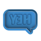 HEY Speech Bubble Text Cookie Cutter and Embosser Stamp | Greeting, Social Media Quote