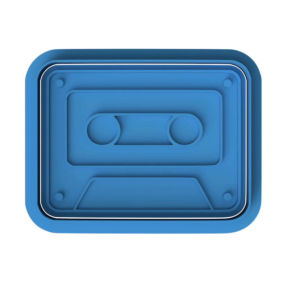 Retro Cassette Tape Cookie Cutter and Embosser Stamp | 80s 90s Music, Vintage Mixtape