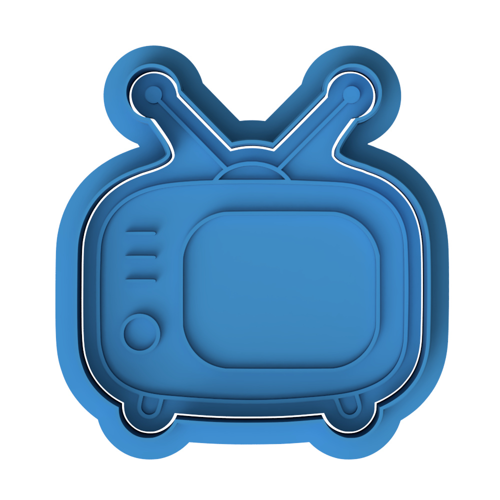 Retro Television TV Cookie Cutter and Embosser Stamp | Vintage 80s 90s Media, Nostalgia Party