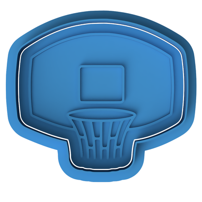 Basketball Backboard and Hoop Cookie Cutter with Embosser Stamp - Sports Theme Baking
