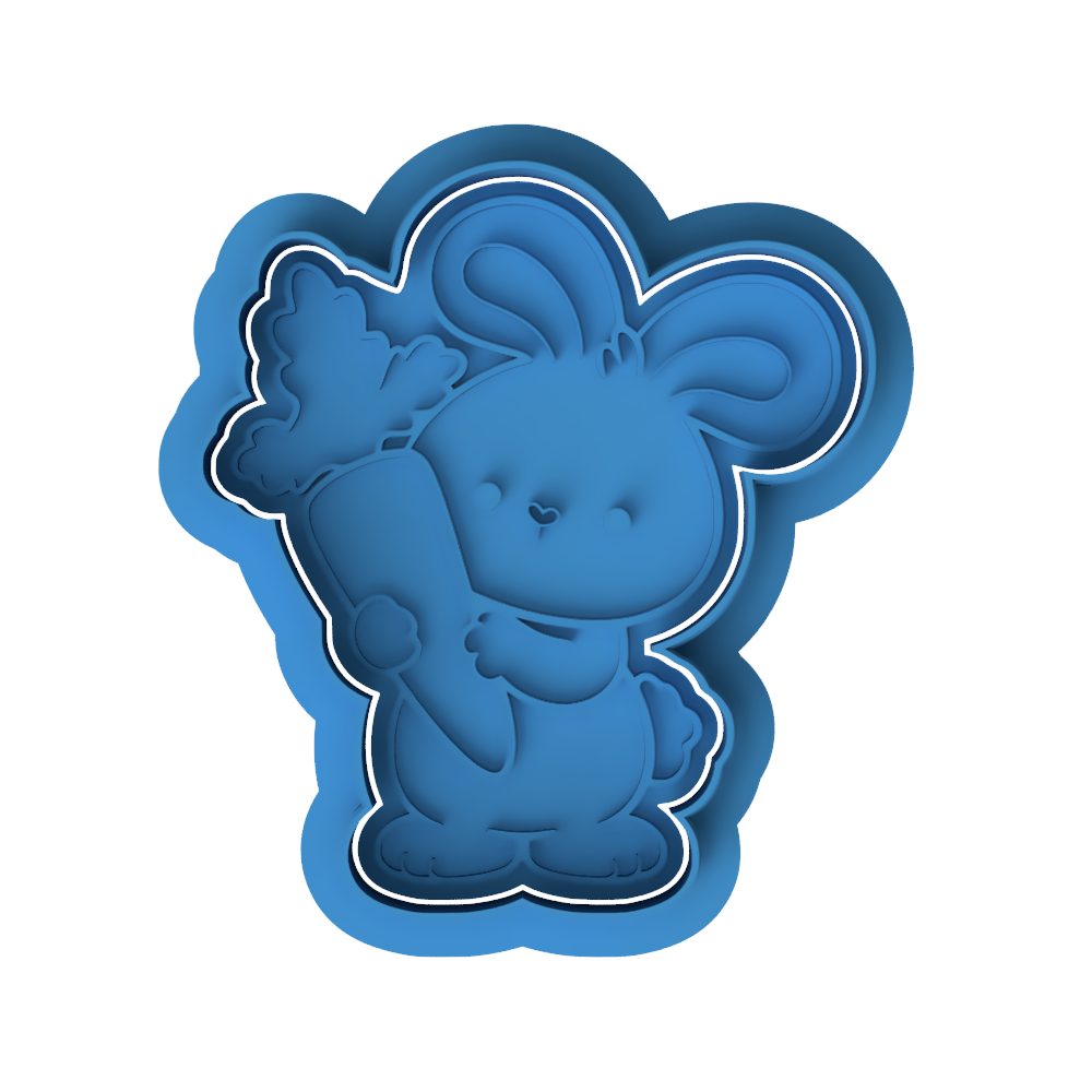 Easter Bunny with Giant Carrot Cookie Cutter and Embosser Set – Easter Collection