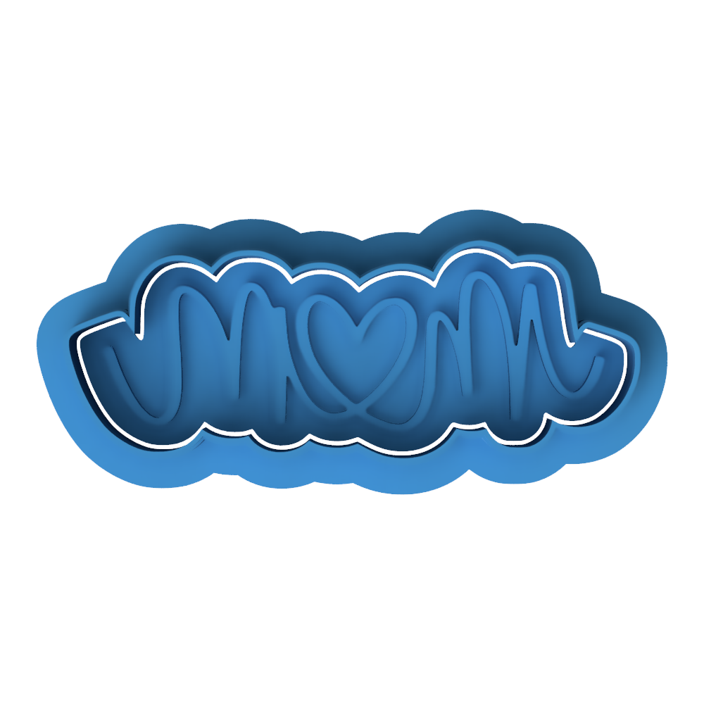 MUM Heart Calligraphy Cookie Cutter and Embosser Set – Mother's Day Collection