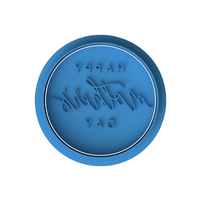 Happy Mother's Day Modern Script Round Embosser – Mother's Day Collection