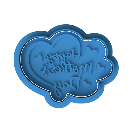 Happy Mother's Day Heart Swirl Mother's Day Cookie Cutter and Embosser Set