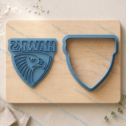 Hawthorn Cookie Cutter and Embosser Stamp | Footy Fan, Game Day, Grand Final Party
