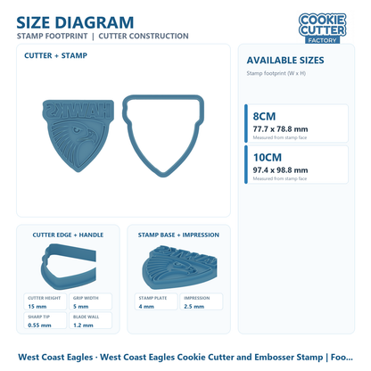 Hawthorn Cookie Cutter and Embosser Stamp | Footy Fan, Game Day, Grand Final Party