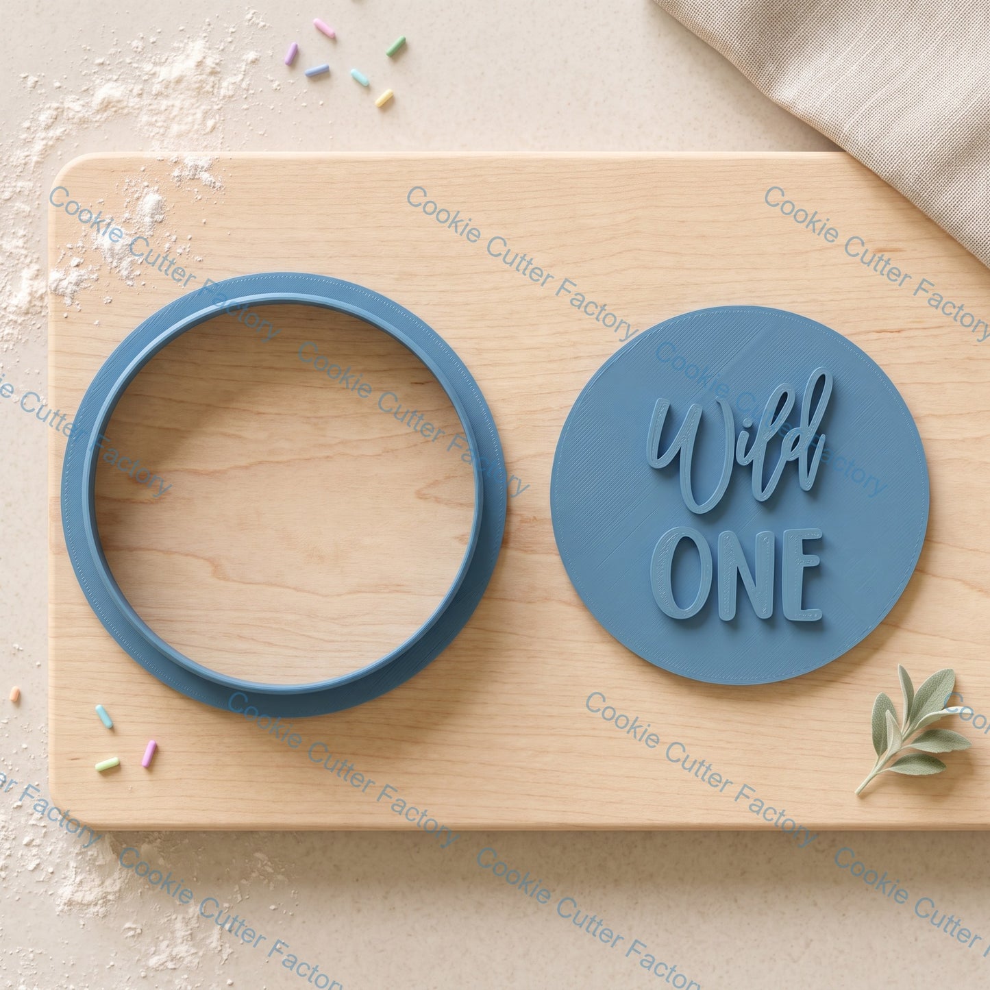 Wild One Cookie Cutter and Embosser Stamp | First Birthday Party, Safari Theme, Jungle Animals