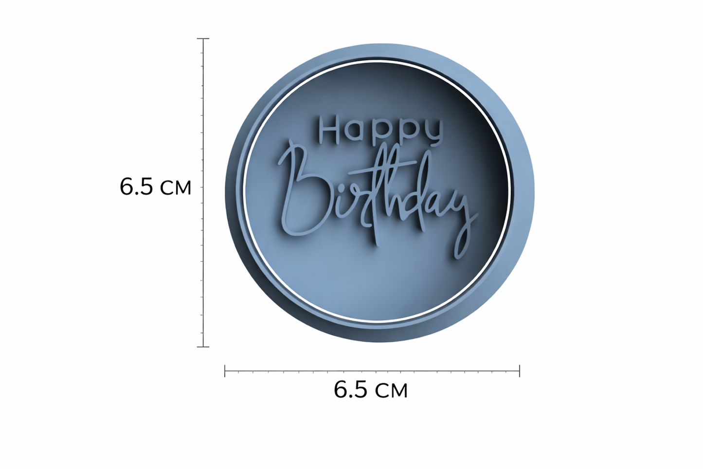 Happy Birthday Cookie Cutter & Embosser Stamp V3