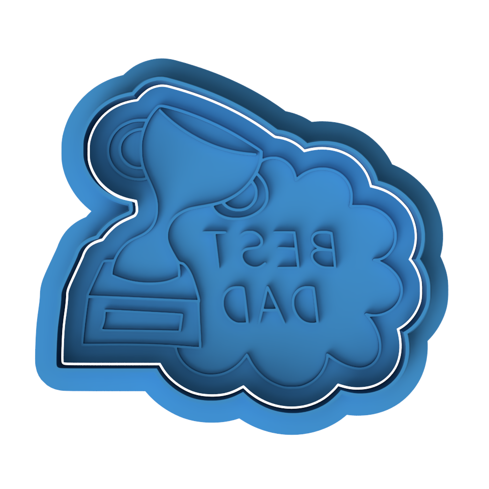 Best Dad Trophy Cookie Cutter & Embosser Stamp – Father’s Day Cookie Cutter