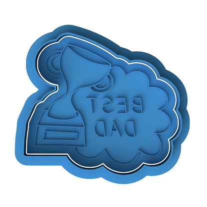 Best Dad Trophy Cookie Cutter & Embosser Stamp – Father’s Day Cookie Cutter