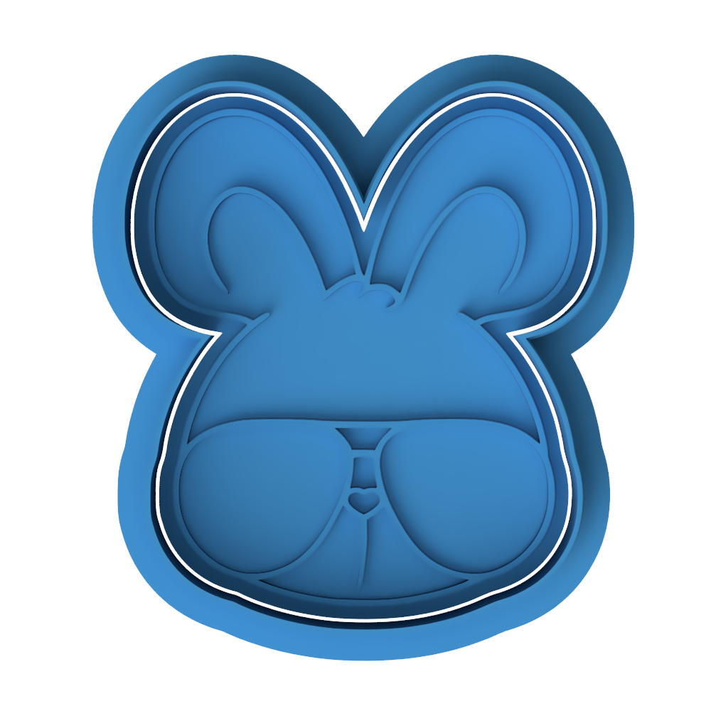 Sunglasses Bunny Easter Cookie Cutter and Embosser Set – Easter Collection
