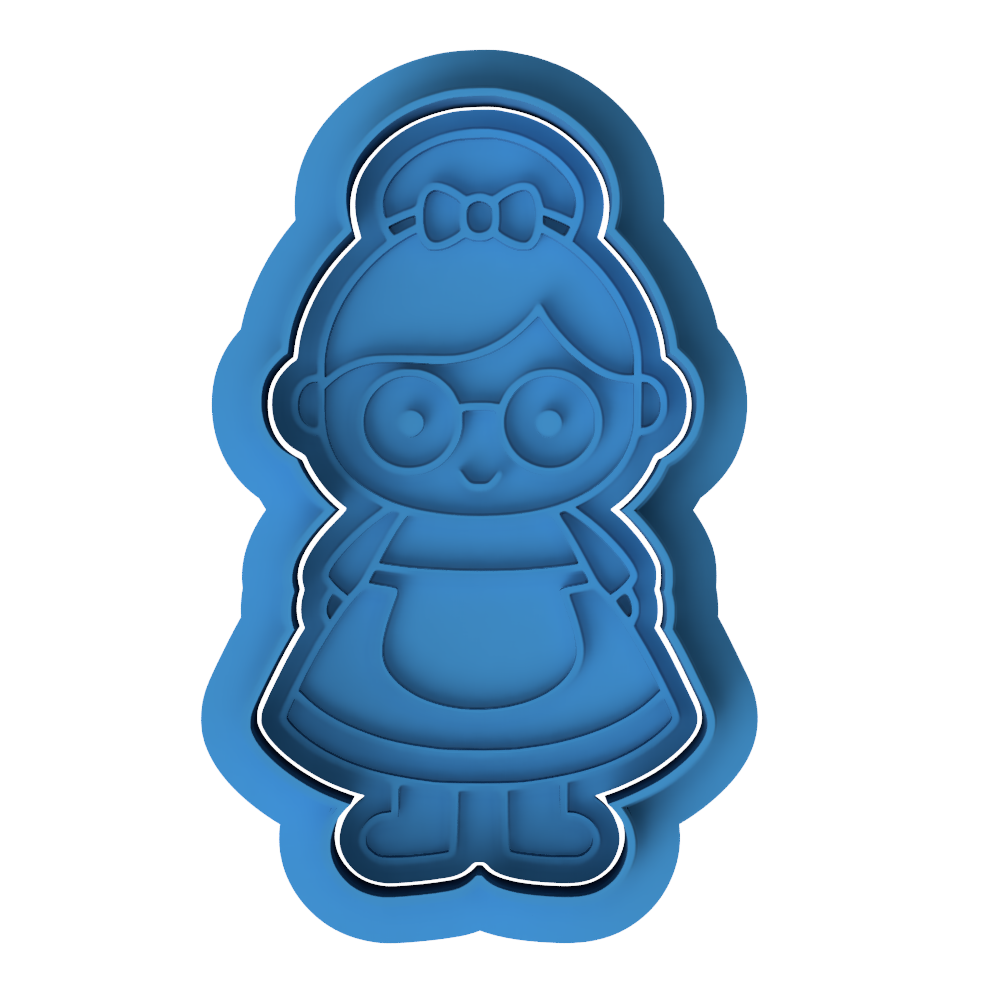 Mrs. Claus Cookie Cutter and Embosser Stamp Set | Christmas, Holiday, Cute