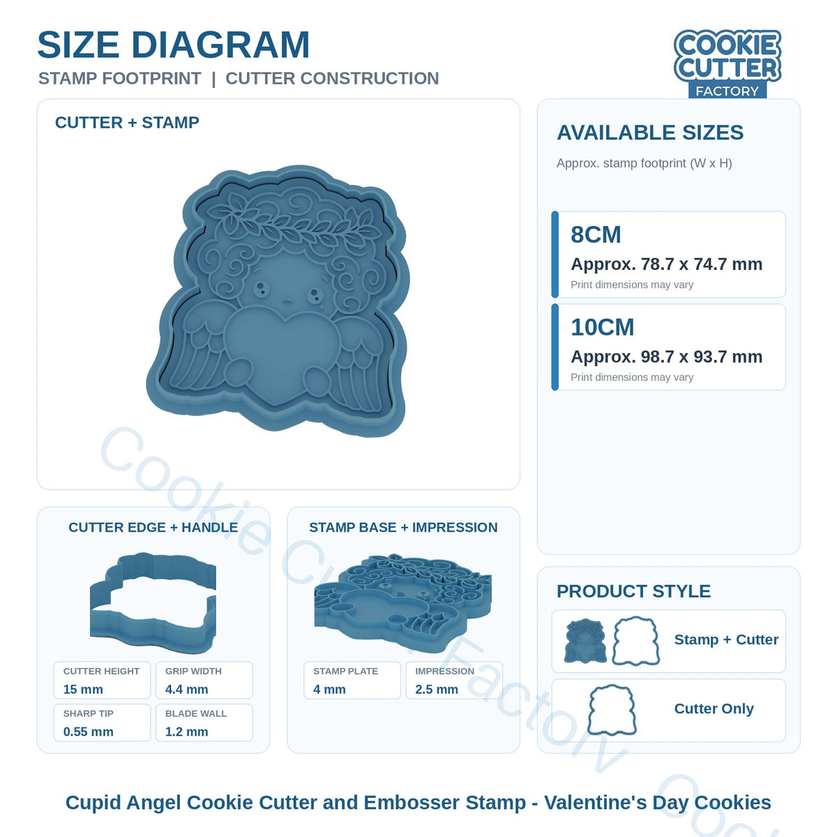 Cupid Angel Cookie Cutter and Embosser Stamp - Valentine's Day Cookies | CCF_APPROVED_MEDIA_V1:3:843097fc0bde965db32dd12f0d668d5b0436039f9205bab012bab527dcb76245