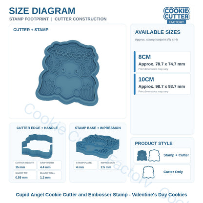 Cupid Angel Cookie Cutter and Embosser Stamp - Valentine's Day Cookies | CCF_APPROVED_MEDIA_V1:3:843097fc0bde965db32dd12f0d668d5b0436039f9205bab012bab527dcb76245