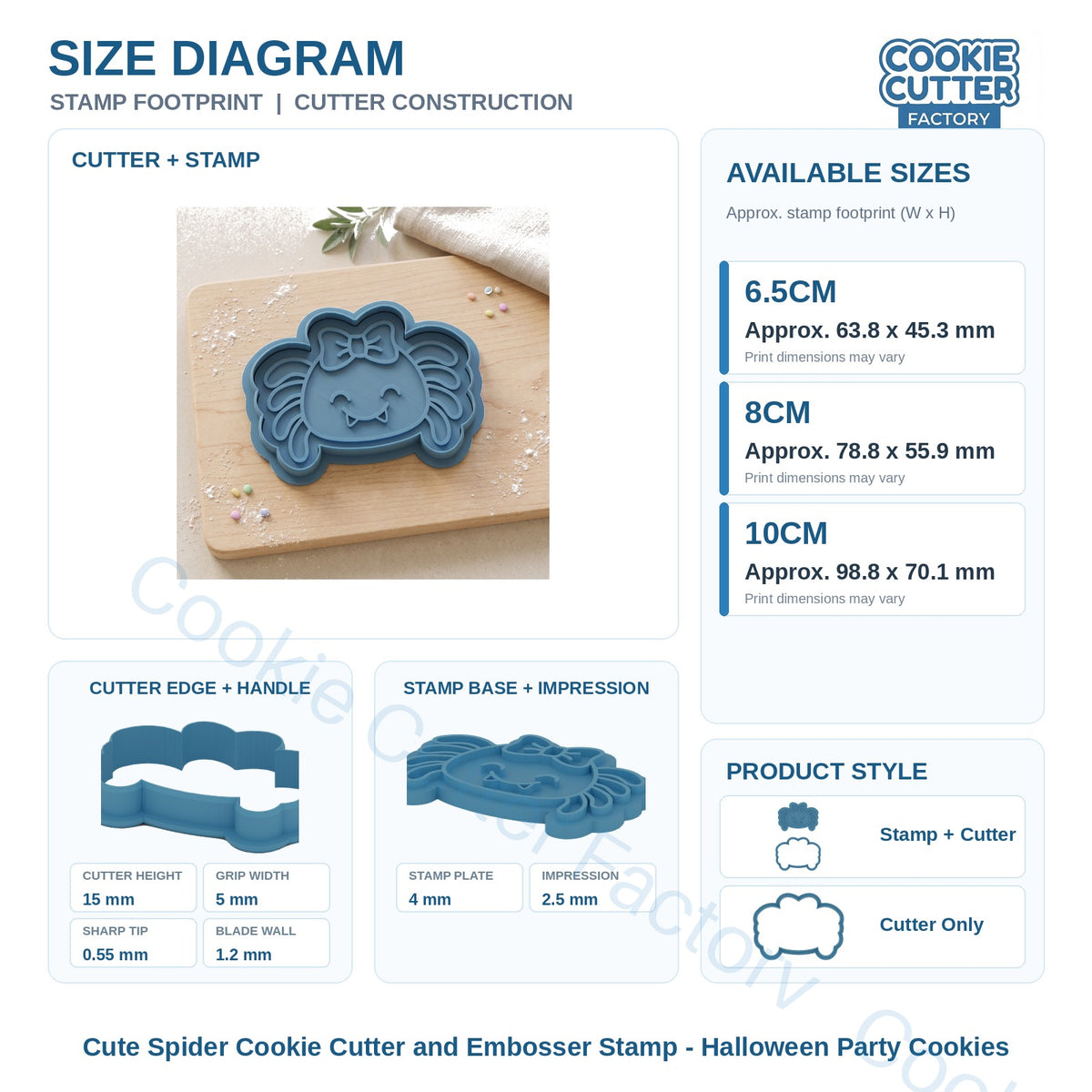 Cute Spider Cookie Cutter and Embosser Stamp - Halloween Party Cookies | CCF_APPROVED_MEDIA_V1:3:8875b2181f165d70cb3213281f782dad16c360a6db2e9e04a68f783bc14c8670