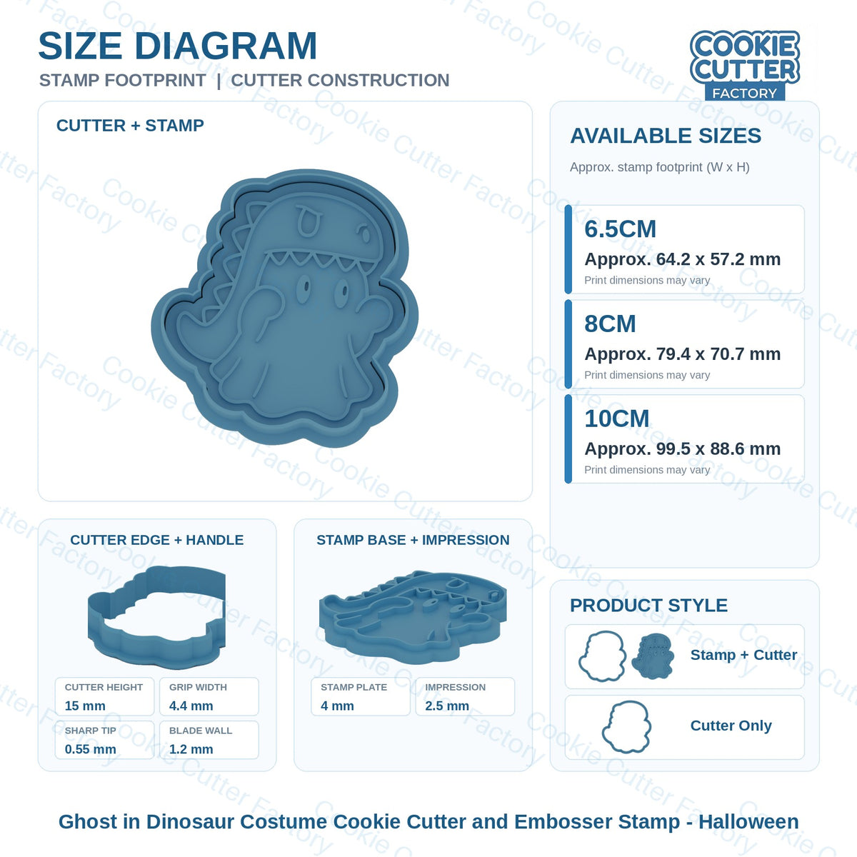 Ghost in Dinosaur Costume Cookie Cutter and Embosser Stamp - Halloween | CCF_APPROVED_MEDIA_V1:3:edda7c651710488e227bc6fa2836a90ee5ae509ab78b1c4fa5be2f16b92e243e