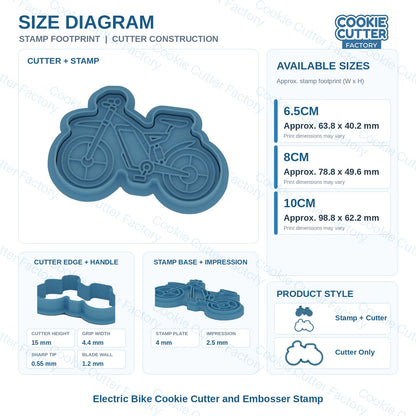 Electric Bike Cookie Cutter and Embosser Stamp | CCF_APPROVED_MEDIA_V1:3:4bfd9c5b4bf94ba326c2cba20849defff05af756a89064d8652081665c5076b8