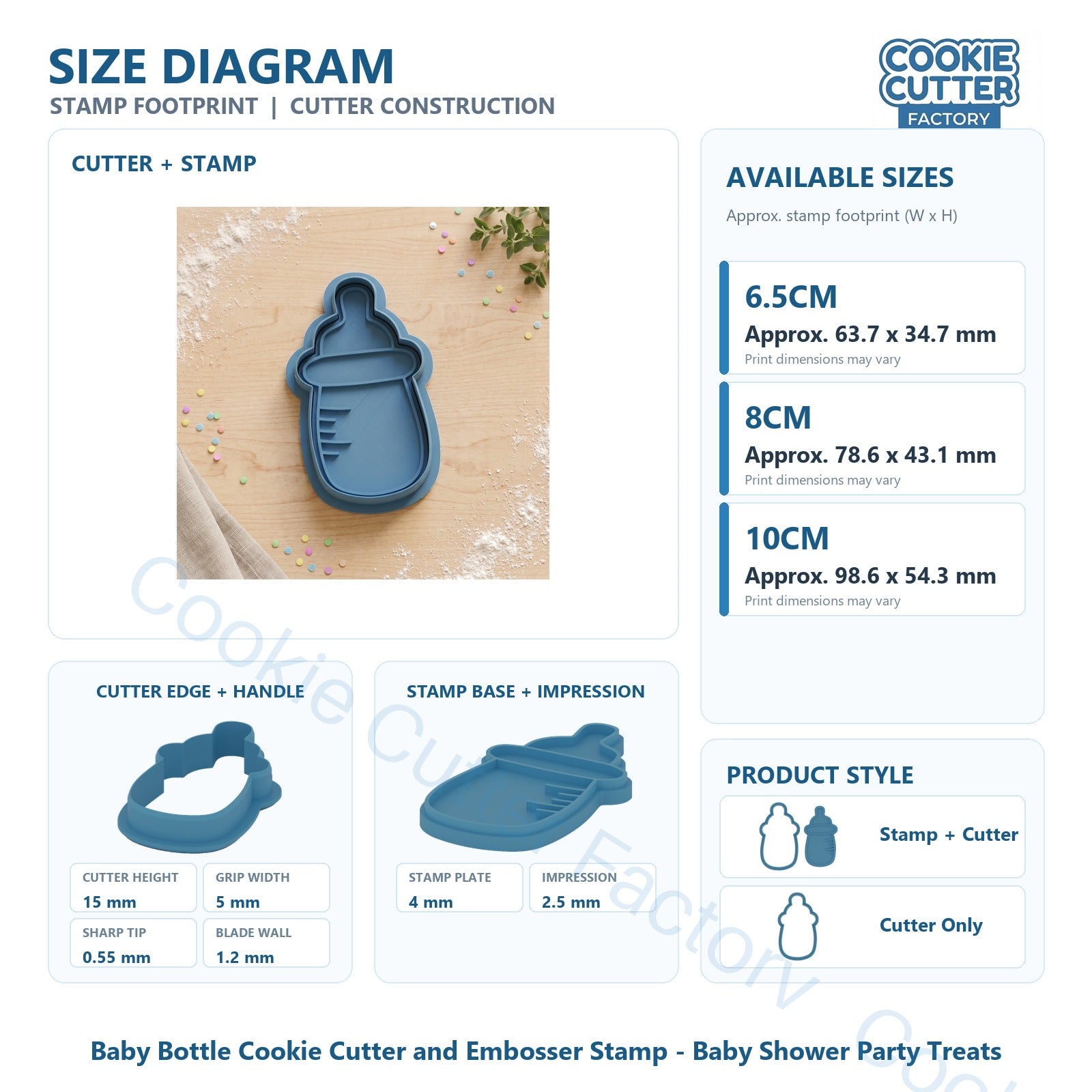 Baby Bottle Cookie Cutter and Embosser Stamp - Baby Shower Party Treats | CCF_APPROVED_MEDIA_V1:3:fbbb447d6f71368b46f4dbad6b89ba9c1655c16fa718e2b48baa55efc87da5dd